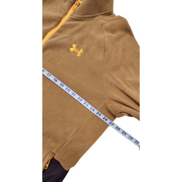 Under Armour Polartec Micro Fleece Full Zip Brown Jacket 1365682 Men's 2XL - Picture 6 of 9